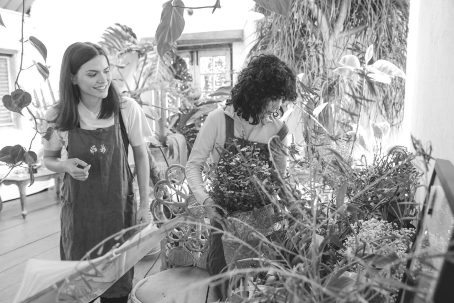 Beautiful floral arrangement workshop